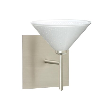 Besa Lighting Besa Wall With SQ Canopy Kona Satin Nickel White Starpoint 1x40W G9 1SW-282453-SN-SQ